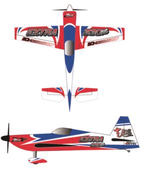 3DHobbyShop Extra 330 Printed Red-White-Blue Graphic Package